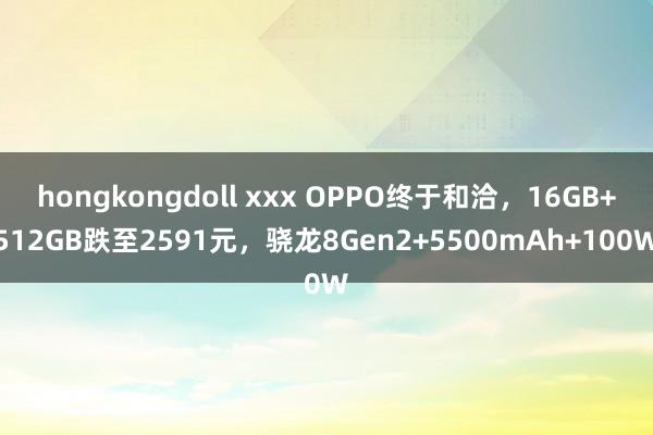 hongkongdoll xxx OPPO终于和洽，16GB+512GB跌至2591元，骁龙8Gen2+5500mAh+100W