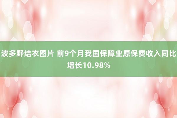 波多野结衣图片 前9个月我国保障业原保费收入同比增长10.98%