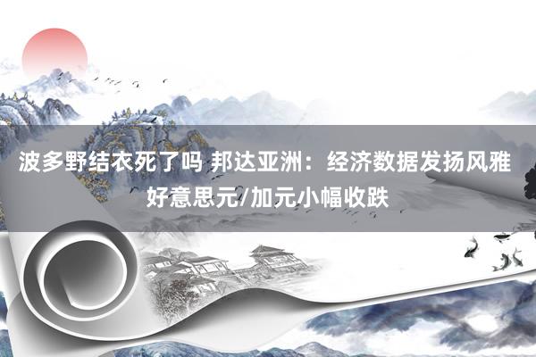 波多野结衣死了吗 邦达亚洲：经济数据发扬风雅 好意思元/加元小幅收跌