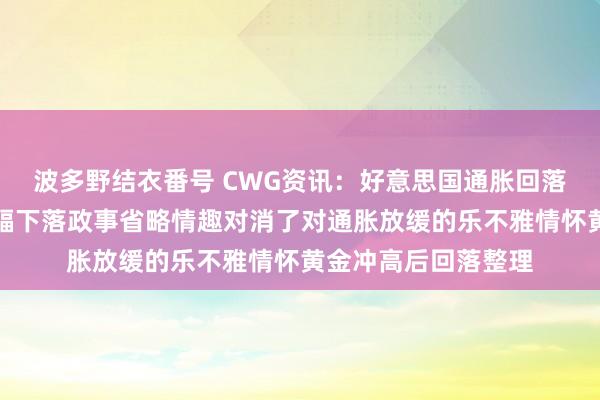 波多野结衣番号 CWG资讯：好意思国通胀回落好意思元上周五小幅下落政事省略情趣对消了对通胀放缓的乐不雅情怀黄金冲高后回落整理