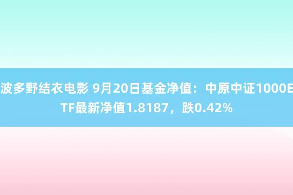 波多野结衣电影 9月20日基金净值：中原中证1000ETF最新净值1.8187，跌0.42%