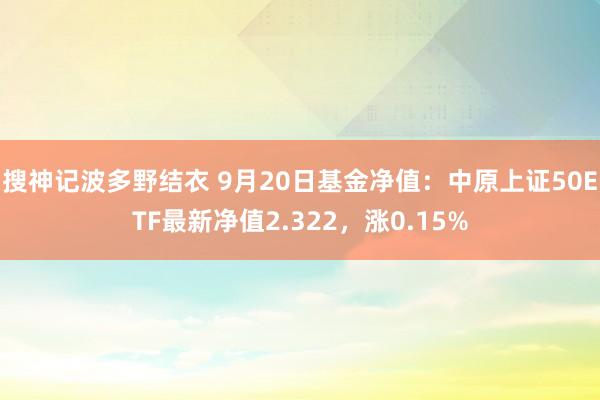 搜神记波多野结衣 9月20日基金净值：中原上证50ETF最新净值2.322，涨0.15%