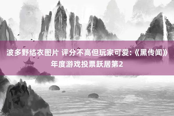 波多野结衣图片 评分不高但玩家可爱:《黑传闻》年度游戏投票跃居第2