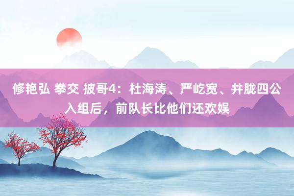 修艳弘 拳交 披哥4：杜海涛、严屹宽、井胧四公入组后，前队长比他们还欢娱