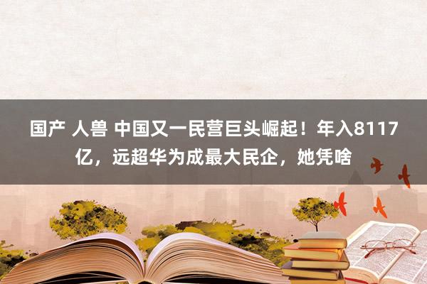 国产 人兽 中国又一民营巨头崛起！年入8117亿，远超华为成最大民企，她凭啥