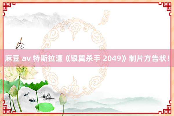 麻豆 av 特斯拉遭《银翼杀手 2049》制片方告状！