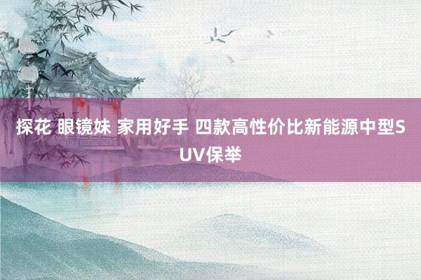 探花 眼镜妹 家用好手 四款高性价比新能源中型SUV保举