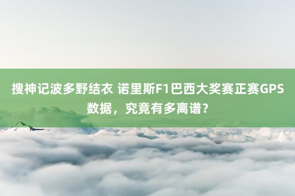 搜神记波多野结衣 诺里斯F1巴西大奖赛正赛GPS数据，究竟有多离谱？