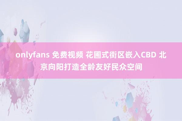 onlyfans 免费视频 花圃式街区嵌入CBD 北京向阳打造全龄友好民众空间