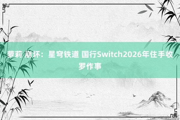 萝莉 崩坏：星穹铁道 国行Switch2026年住手收罗作事