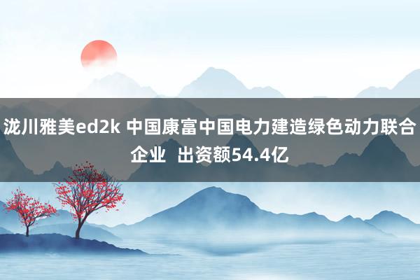 泷川雅美ed2k 中国康富中国电力建造绿色动力联合企业  出资额54.4亿