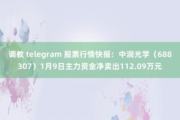 调教 telegram 股票行情快报：中润光学（688307）1月9日主力资金净卖出112.09万元