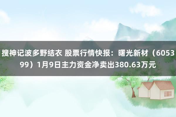 搜神记波多野结衣 股票行情快报：曙光新材（605399）1月9日主力资金净卖出380.63万元