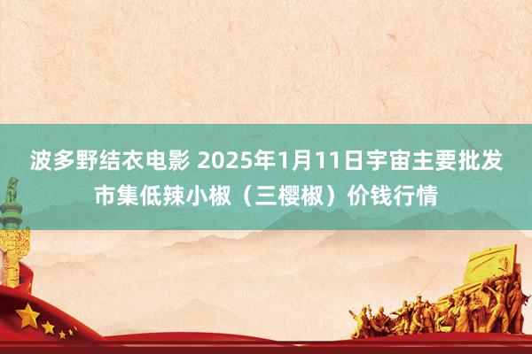 波多野结衣电影 2025年1月11日宇宙主要批发市集低辣小椒（三樱椒）价钱行情