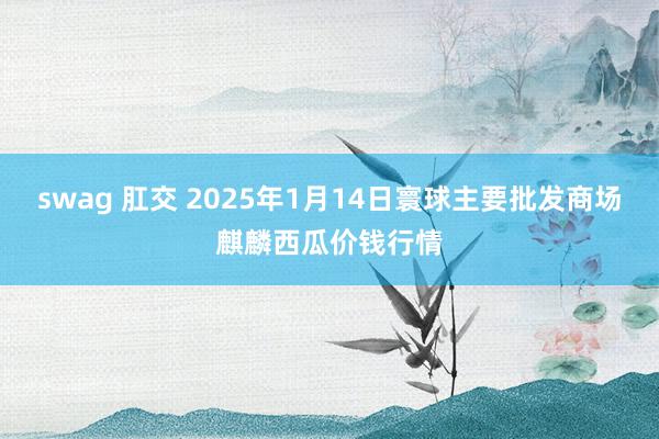 swag 肛交 2025年1月14日寰球主要批发商场麒麟西瓜价钱行情