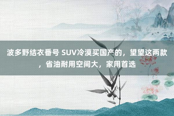 波多野结衣番号 SUV冷漠买国产的，望望这两款，省油耐用空间大，家用首选