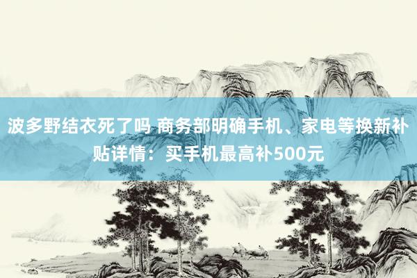 波多野结衣死了吗 商务部明确手机、家电等换新补贴详情：买手机最高补500元